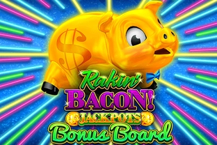 Rakin' Bacon Jackpots Bonus Board pokie