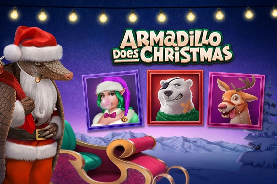 Armadillo Does Christmas pokie