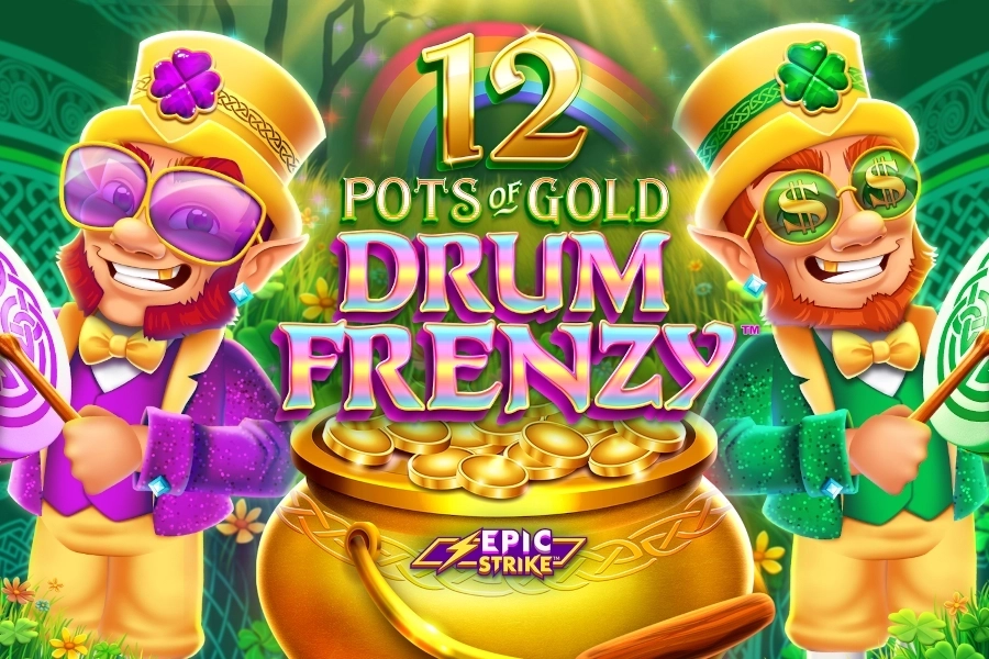 12 Pots of Gold: Drum Frenzy at Here2Win Casino