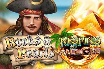 Books & Pearls Respins of Amun Re at Here2Win Casino