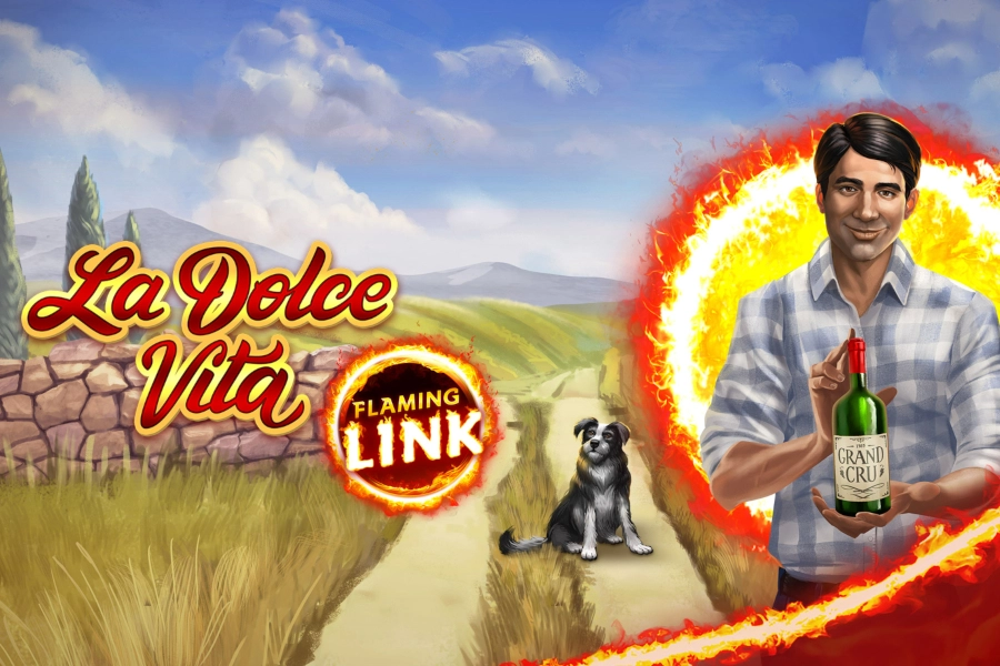 La Dolce Vita Flaming Link pokie