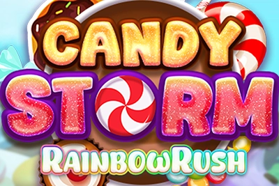 Candy Storm Rainbow Rush at Here2Win Casino
