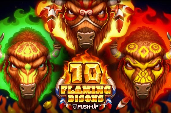 10 Flaming Bisons pokie