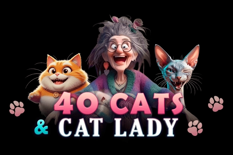 40 Cats & Lady pokie